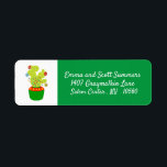 Christmas Desert Southwest Cactus Cacti Address Return Address Label<br><div class="desc">This design was created though digital art. It may be personalised in the area provide or customising by choosing the click to customise further option and changing the name, initials or words. You may also change the text colour and style or delete the text for an image only design. Contact...</div>