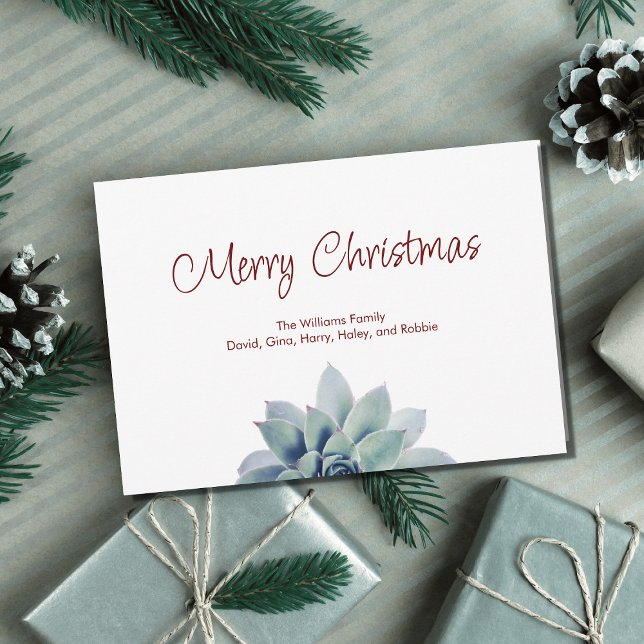 Christmas Desert Southwest Succulent Festive Holiday Card (Creator Uploaded)