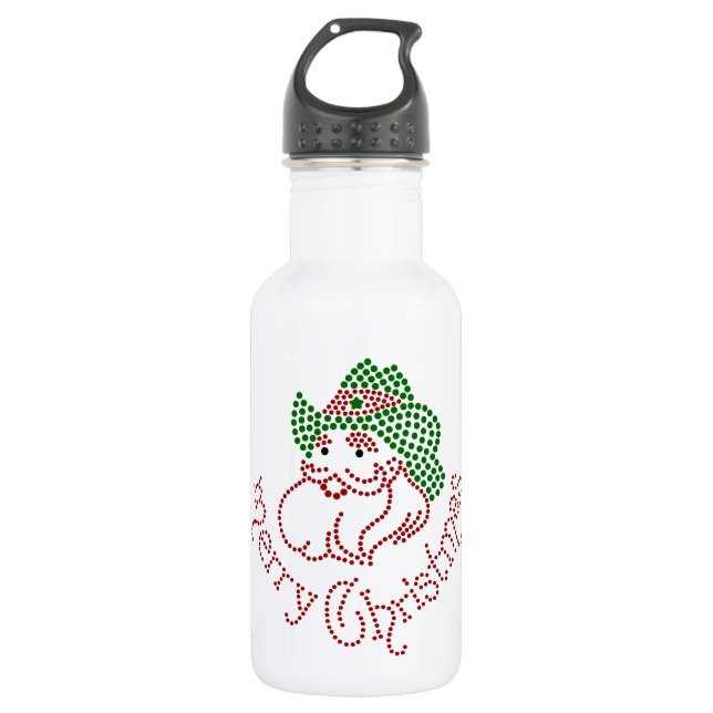 Christmas Design 532 Ml Water Bottle (Front)