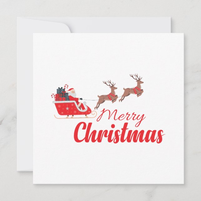 Christmas design and reindeer card (Front)