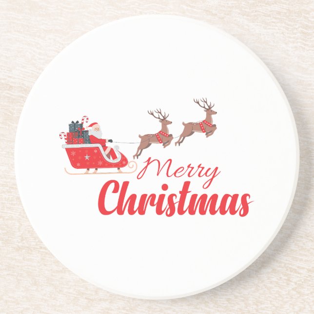 Christmas design and reindeer coaster (Front)