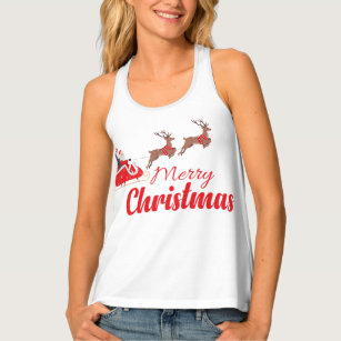 Christmas design and reindeer singlet