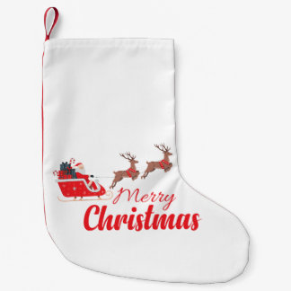 Christmas design and reindeer small christmas stocking