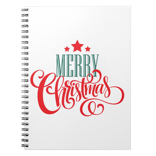 Christmas design and stars notebook (Front)