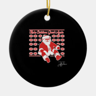 Christmas Design by Jeff Johnson Ceramic Ornament