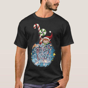 Christmas design cheerful & cheerful snow globe T-Shirt