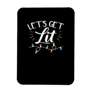 Christmas Design - Let's Get Lit Magnet