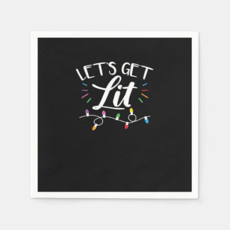Christmas Design - Let's Get Lit Napkin