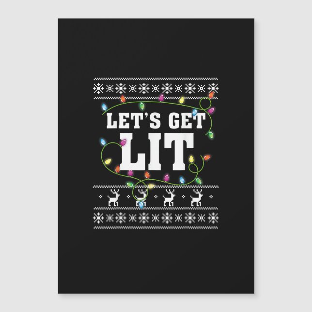 Christmas Design Quote - Let's Get Lit (Front)