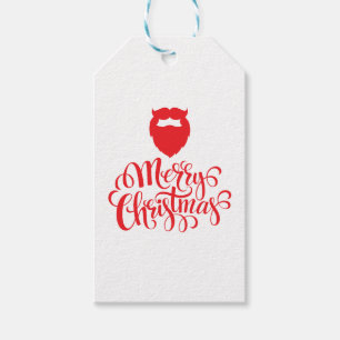 Christmas design Santa beard Gift Tags