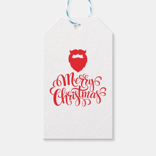 Christmas design Santa beard Gift Tags (Front)