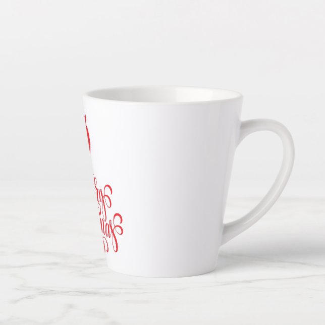 Christmas design Santa beard Latte Mug (Right)