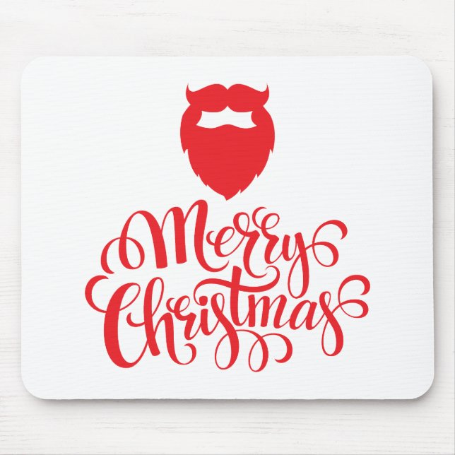 Christmas design Santa beard Mouse Pad (Front)