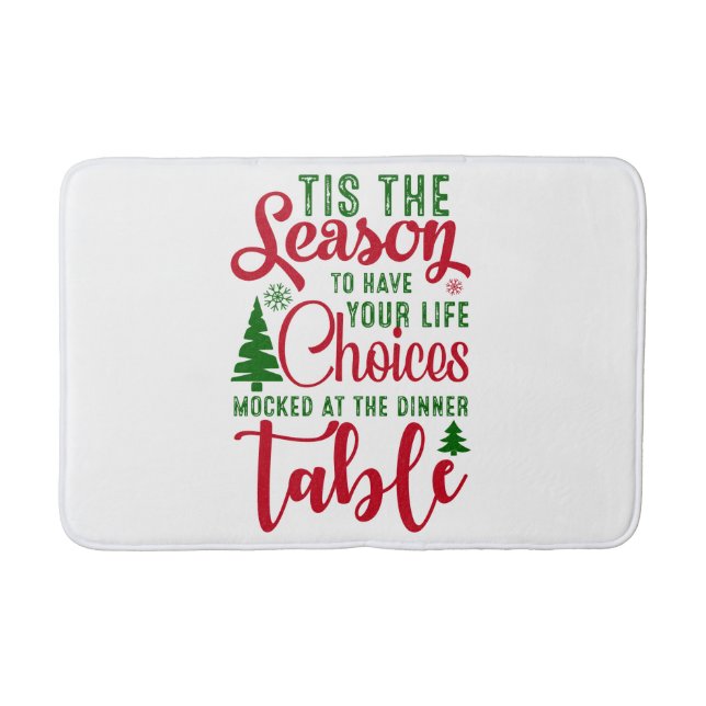 Christmas design season of choices bath mat (Front)