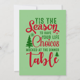 Christmas design season of choices holiday card