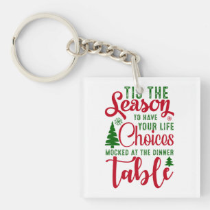 Christmas design season of choices key ring