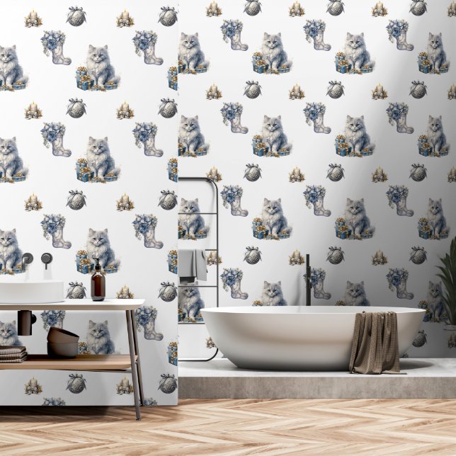 Christmas design wallpaper (Bathroom)