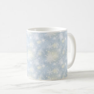 christmas,design,white,snowflakes,light,grey,blue, coffee mug