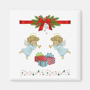 Christmas design with angels magnet