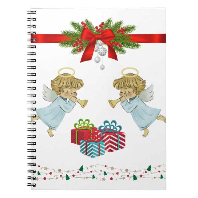 Christmas design with angels notebook (Front)