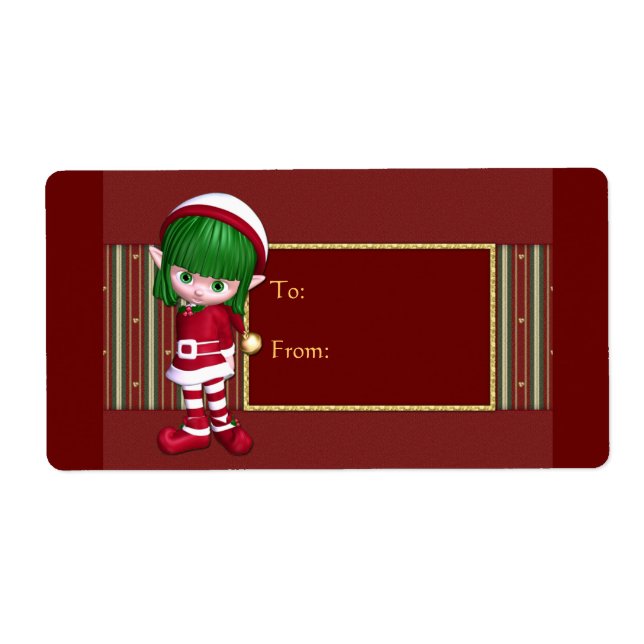 Christmas design with cute elf (Front)