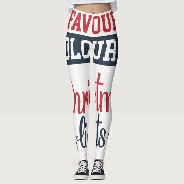 Christmas design with lights leggings (Front)