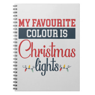 Christmas design with lights notebook