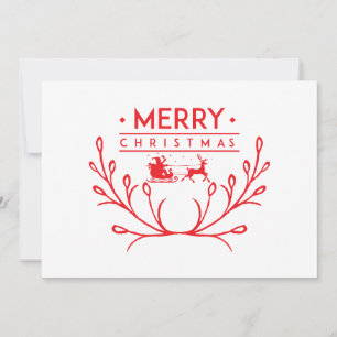 Christmas design with reindeer invitation