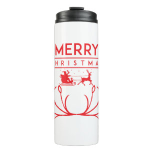 Christmas design with reindeer thermal tumbler