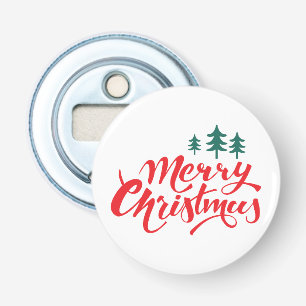 Christmas design with trees bottle opener