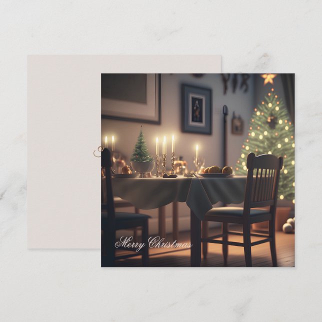 christmas dining holiday card (Front/Back)