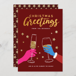 Christmas Dink Colourful Bold Party Invitation