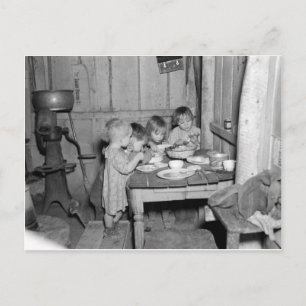 Christmas Dinner 1936 Holiday Postcard