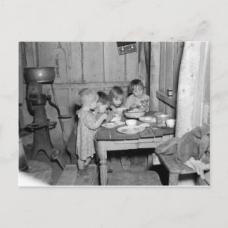 Christmas Dinner 1936 Holiday Postcard