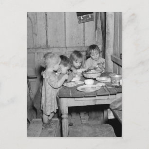 Christmas Dinner 1936 Holiday Postcard