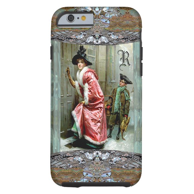 Christmas Dinner 6/6s Monogram Case-Mate iPhone Case (Back)