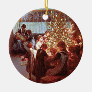 Christmas Dinner Ceramic Ornament