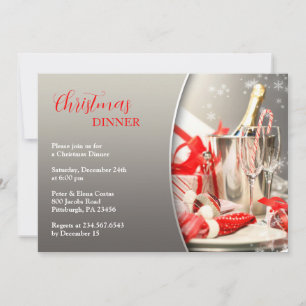 Christmas Dinner Cocktail Party Invitation