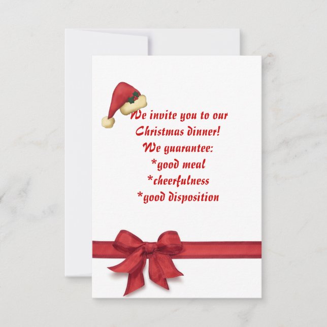 Christmas Dinner, Invitation (Front)