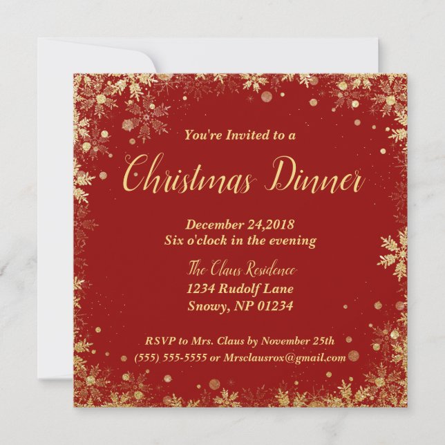 Christmas Dinner Invitation (Front)