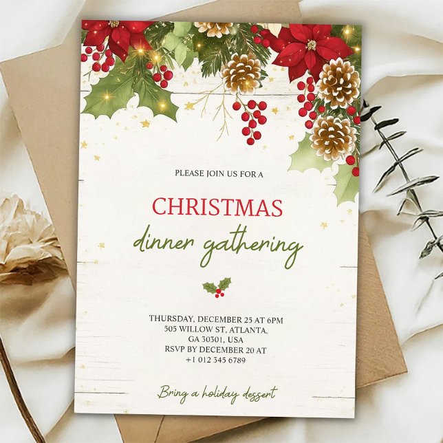 Christmas dinner invitation card (Creator Uploaded)