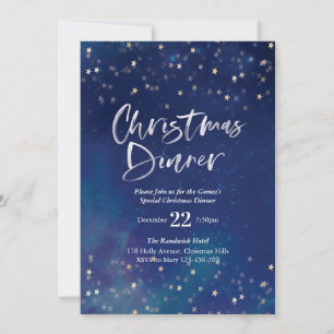 Christmas dinner Invitation   Midnight stars
