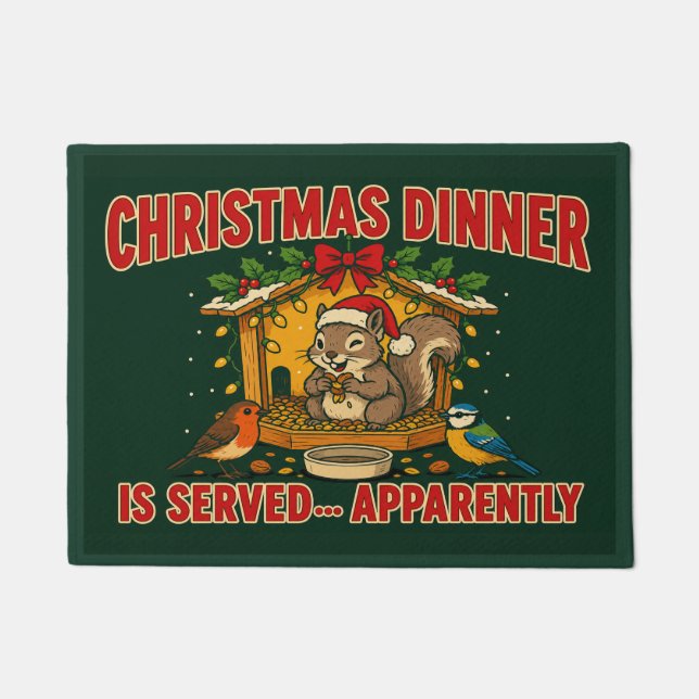 Christmas Dinner Is Served Apparently Doormat (Front)
