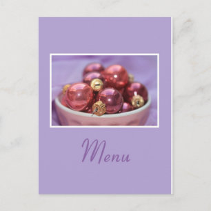 Christmas dinner menu card
