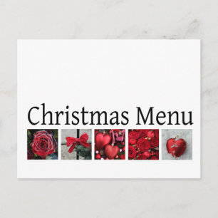 Christmas dinner menu card
