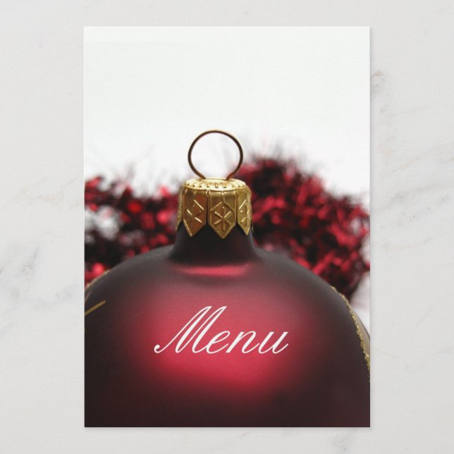 Christmas dinner menu card (Front)