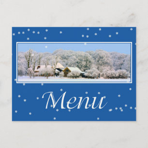 Christmas dinner menu card
