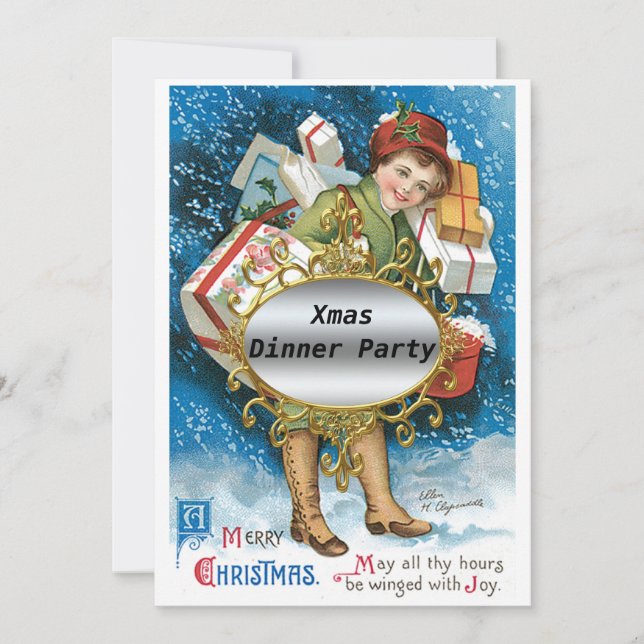 Christmas Dinner Party Invitation (Front)