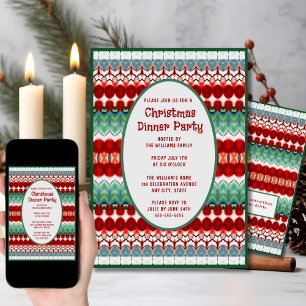 Christmas Dinner Party Invitation Holiday Soiree