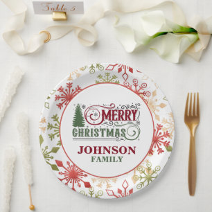 Christmas Dinner Party Paper Plates